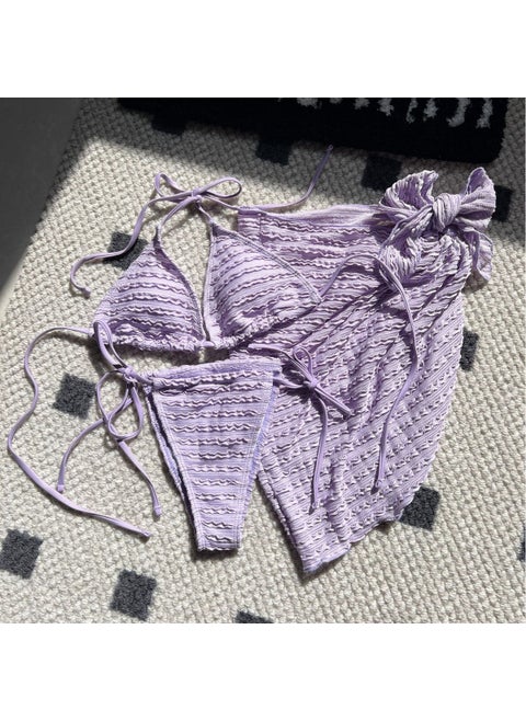 2024 Candy Series Specialty Fabric Bikini Set Violet