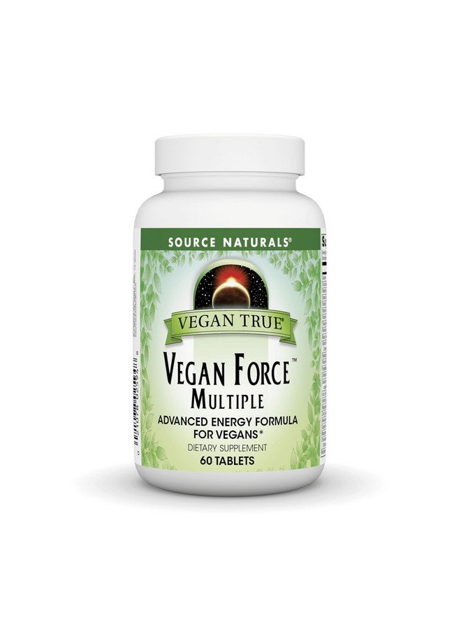 Source Naturals سورس ناتشورالز فيغان ترو فيغان فورس متعددة، صيغة الطاقة المتقدمة للنباتيين* - 60 قرص - Image 1