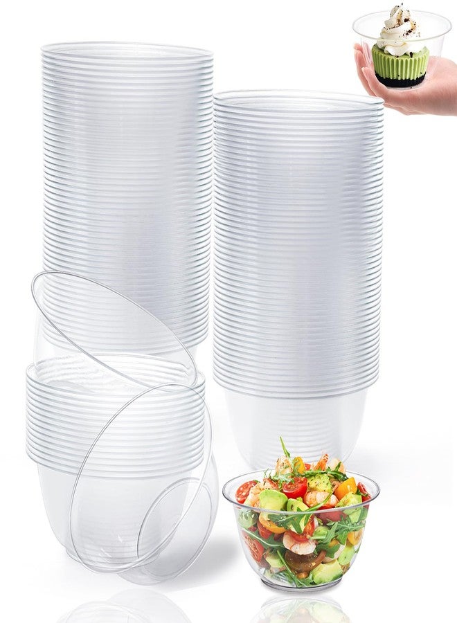 Tebery 100 Pack Clear Premium Plastic Bowls, 12 OZ Disposable Hard Soup Bowl Salad Bowl, Dessert Size Party Bowls For Wedding, Catering, Parties, Buffets, Events, Or Everyday Use - Image 1