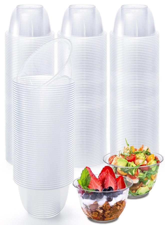 Tebery 100 Pack Clear Premium Plastic Bowls, 12 OZ Disposable Hard Soup Bowl Salad Bowl, Dessert Size Party Bowls For Wedding, Catering, Parties, Buffets, Events, Or Everyday Use - Image 3