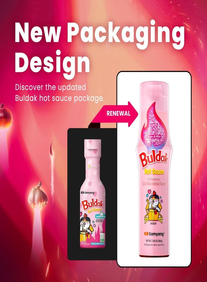 Samyang Buldak Hot Sauce - Carbonara, Korean Spicy Hot Chicken Carbonara Flavor Sauce [5.57 fl oz (200g) x 2 pack] - Image 4
