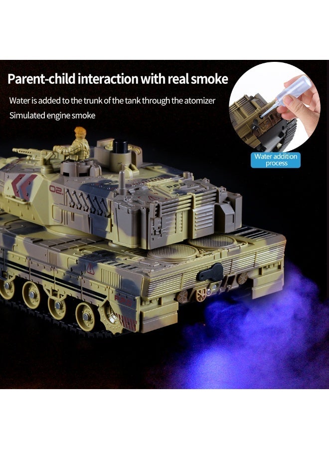 Tracked RC Military Tank with Spray Effect, 2.4GHz Remote Control, Realistic Sound, Ready to Go - Image 5