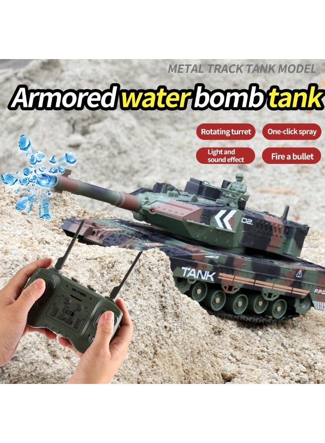 Tracked RC Military Tank with Spray Effect, 2.4GHz Remote Control, Realistic Sound, Ready to Go - Image 3