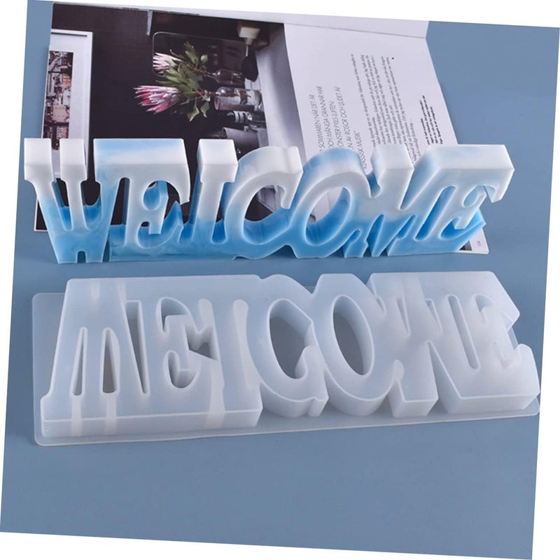 ARTOOL Welcome Door Sign Resin Art Mold Decorative DIY Multiuse Living Room Wall Décor Epoxy Resin Art Mould 11.5x4x1 Inch (C22) - Image 4