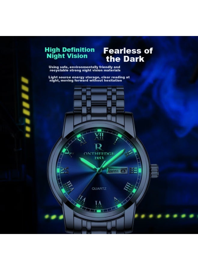 Ontheedge Men's Mechanical-style Watch, Business Night-light Waterproof High-end Chinese Watch, Swiss Certified Brand, Birthday Gift For Boyfriend - Image 1