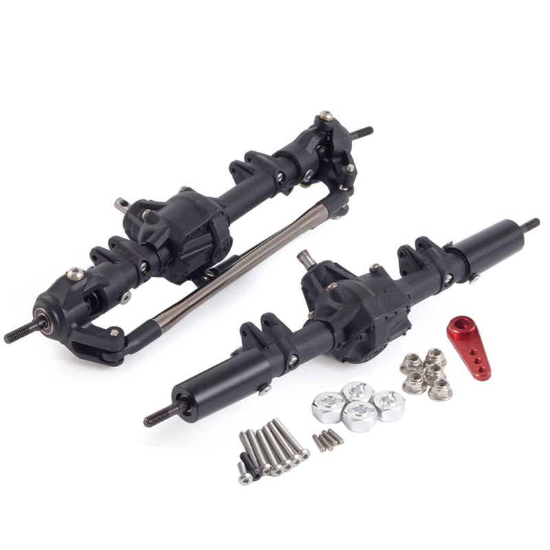 AMK Rc Crawler 1/10 Nylon AR44 Straight Front and Rear axles with Metal Front Reverse Bevel Gear for 1/10 RC Tracked SCX10 II 90046 47 R-G-T 86100 - Image 1