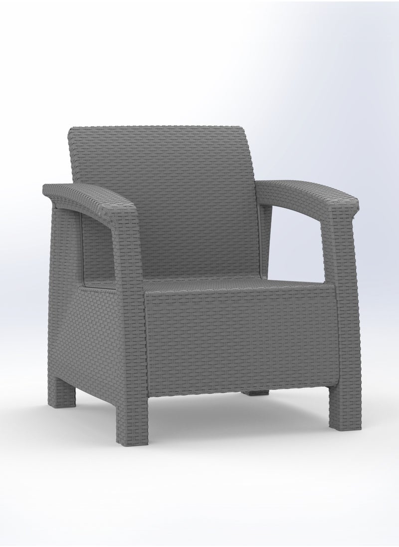 3MPlast - 3MPlast Havana Sofa 4-Seater Set, Rattan Modern Outdoor Furniture, with Comfort Cushion & Coffee table - Image 1