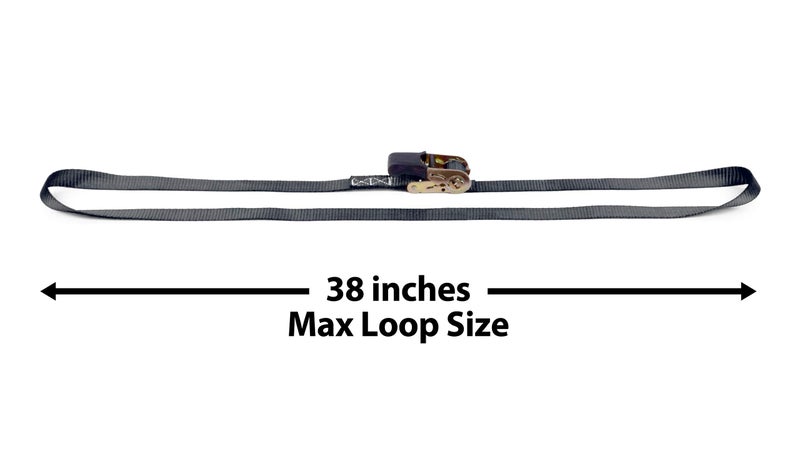 PowerTye MFG - Endless Ratchet Straps - 1in x 7ft No Hooks, Premium Tie Down Straps for Motorcycle, Kayak, Truck & Trailer Use with Continuous Loop Design, 400 lb Working Load, Black 2-Pack - Image 4