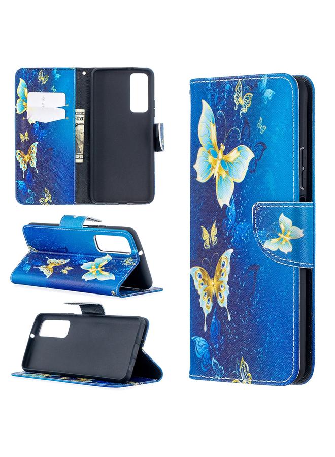 زبون جراب لهاتف Huawei P smart 2021 / Y7a بنمط رسم ملون، جراب جلدي قلاب أفقي مع حامل وفتحات للبطاقات ومحفظة - Image 1