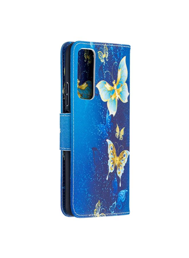 زبون جراب لهاتف Huawei P smart 2021 / Y7a بنمط رسم ملون، جراب جلدي قلاب أفقي مع حامل وفتحات للبطاقات ومحفظة - Image 3