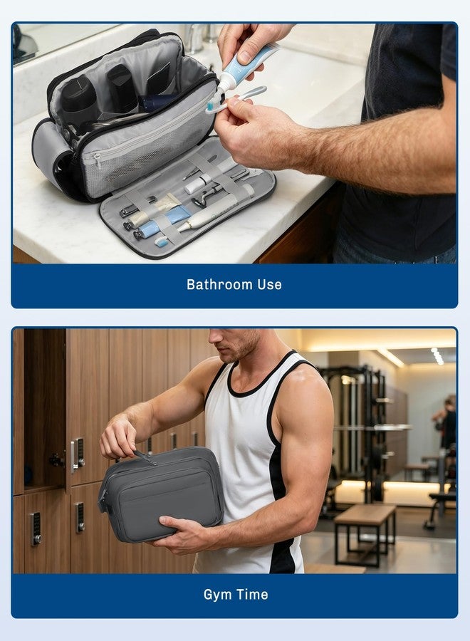 Hynes Eagle 9L Large Toiletry Bag for Men Women Durable Travel Shaving Dopp Kit Water-Resistant Makeup Bag Organizer Case for Grooming Accessories Black - Image 4