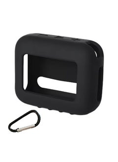 Generic For JBL Go 4 Waterproof Bluetooth Speaker Silicone Cover Case, Portable Silicone Travel Case with Carabiner, Protective Skin Case（Black)  - Image 1