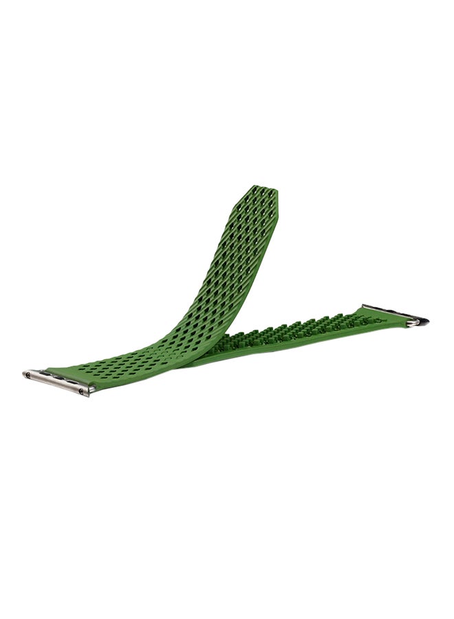 ISank Milanese Loop Replacement Strap For Apple Watch Series 3/2/1 Army Green - Image 2