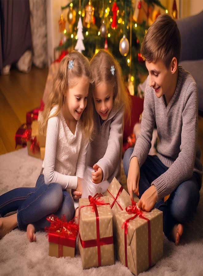 Penta Angel Snowflake Hair Clips 6Pcs Small Sparkly Christmas Rhinestone Pearl Hair Barrette Hairpins Accessories for Women (6, 3 cm) - Image 5