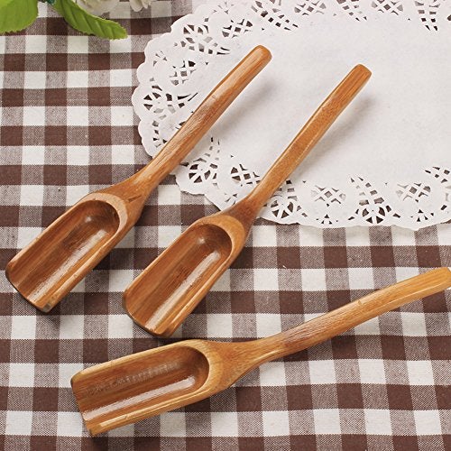Cucumis Tea Spoons Natural Bamboo Tea Spoon for Loose Tea ，Cucumis 6Pcs Kung Fu Tea Spade Natural Bamboo Wood Spoons for Scooping Coffee Powder,Tea，Salt，Yeast, Superfood Powders，Cacao - Image 3