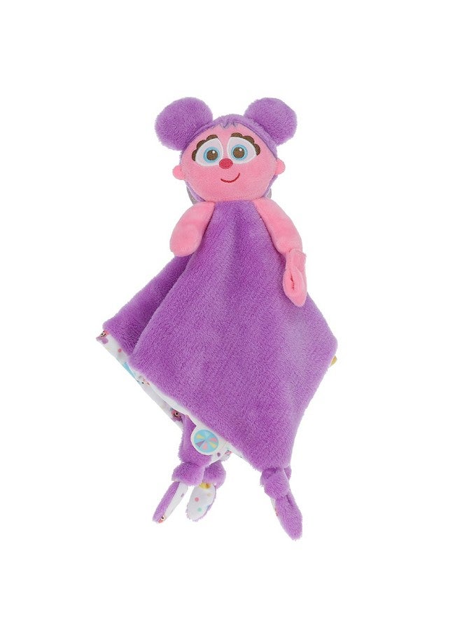 Kids Preferred بطانية آبي كادابي من شارع السمسم المفضلة للأطفال مصنوعة من مادة ناعمة مع زوايا مربوطة وحلقة مصاصة للأطفال والرضع - Image 1