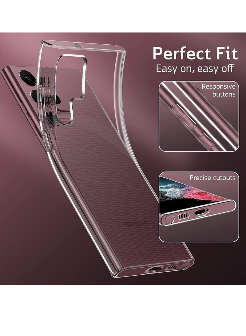 ELTRAZONE Crystal Clear Case Designed for Galaxy S22 ULTRA,Slim Fit [Ultra Transparent ] Shockproof Case Cover for Samsung Galaxy S22 ULTRA - Image 3