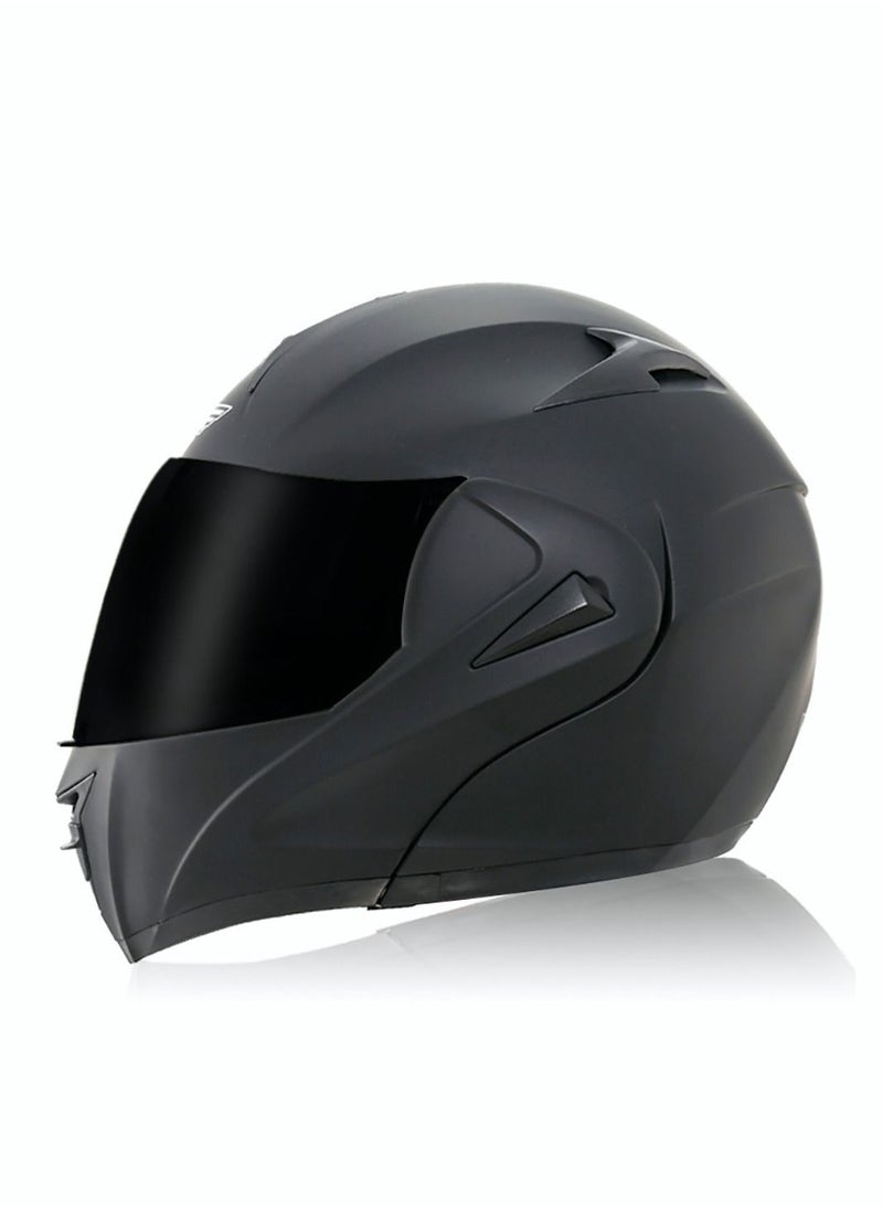 Generic Motorcycle Helmet Full Face Multipurpose Racing Helmet Unisex Matte Black Mirror  - Image 1