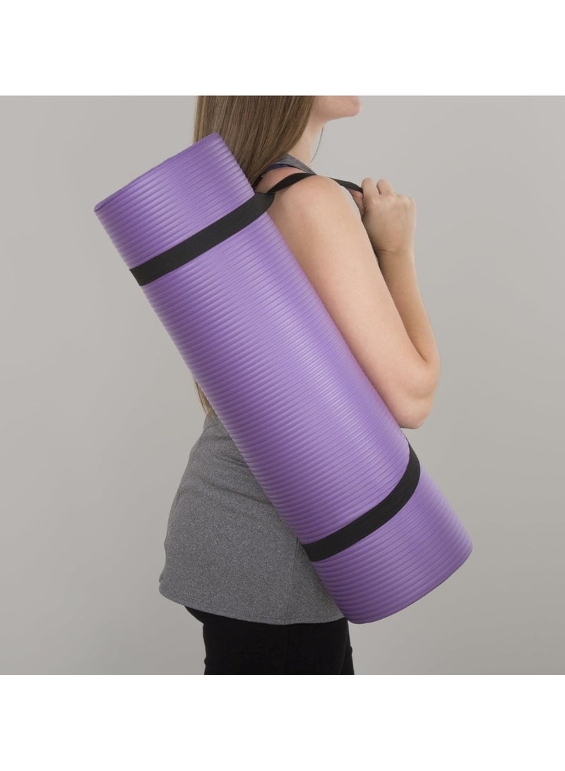 Extra Thick NBR Yoga Mat for Comfort & Support Assorted 183x61x1cm - Image 4