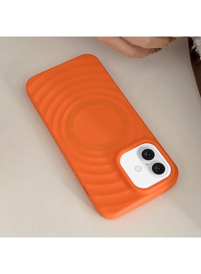 S-TOP Case For iPhone 16 Plus Frosted Wave Texture MagSafe Magnetic TPU Phone Case - Image 1