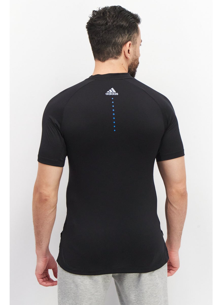 Adidas - Men Sportwear Fit Crew Neck Brand Logo T-Shirt, Black - Image 1