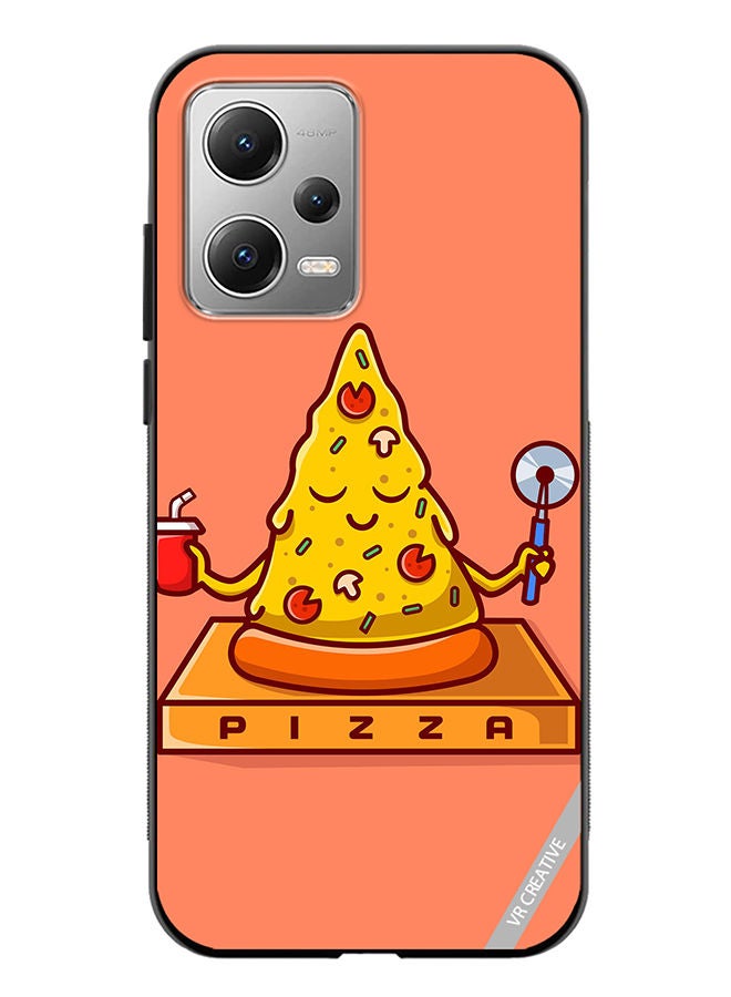 VR CREATIVE Protective Case Cover For Xiaomi Redmi Note 12 Cute Pizza Yoga Design Multicolour - Image 1