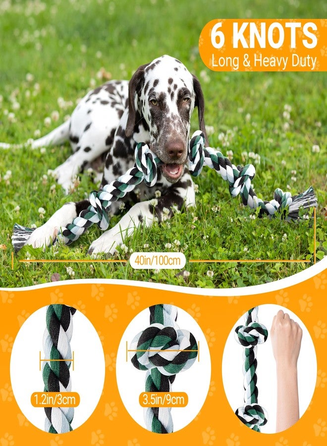 Ycozy XXL 6-Knot Dog Rope Toy for Large Dogs Aggressive Chewers 40in Heavy Duty Dog Teething Chew Toy Puppy Almost Indestructible Cotton - Image 3