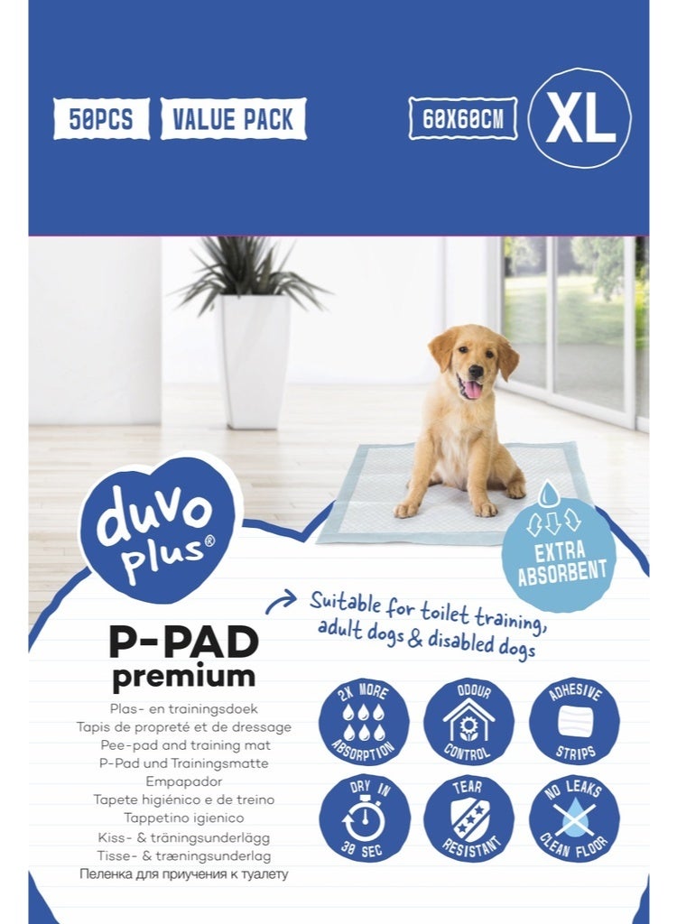Duvo + Duvo+ Pet Pad Premium Value Pack XL-60x60cm 50pcs - Image 3