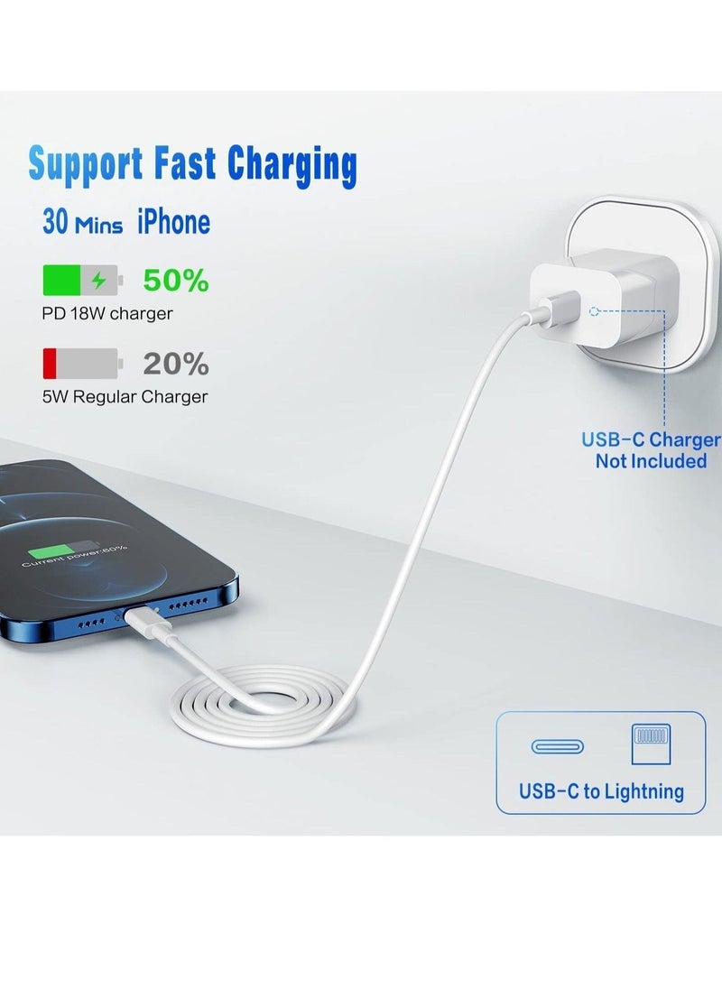 Beauenty - USB C to Lightning Cable 2PACK 3M Fast Charger Cable, iPhone Charger Cord Compatible with iPhone 14/13/12/11 Pro Max/XS MAX/XR/XS/X/8/7/Plus - Image 1