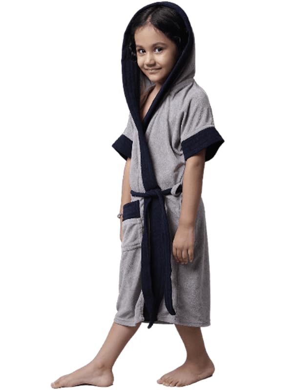 ELEVANTO Kids Hooded Bathrobe Set Bathrobe for GirlsChildren Hodded Bath Robe Bathrobe Gown Ideal for GirlsBoys Childrens Hooded Bath Robe