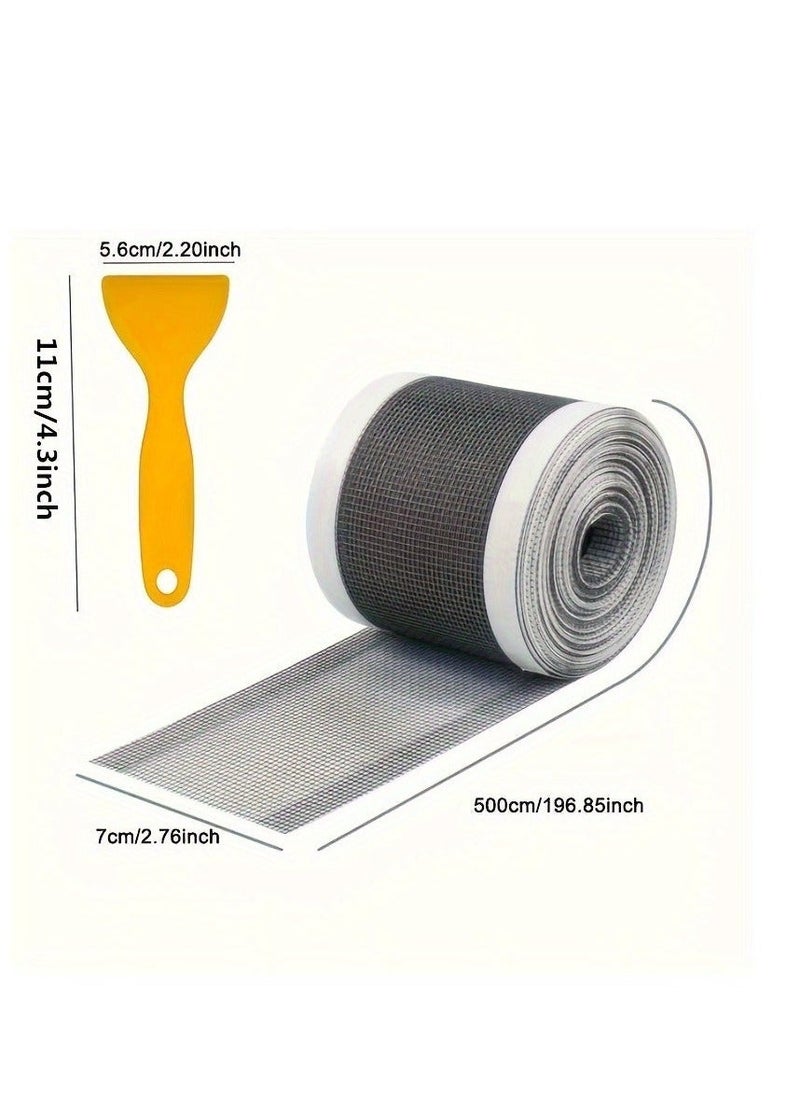 1 Roll 196.85inch Cutable Shower Drain Hair Catcher, Self-Adhesive Floor Drain Stickers, Disposable Mesh Sink Strainer Filter For - Image 4
