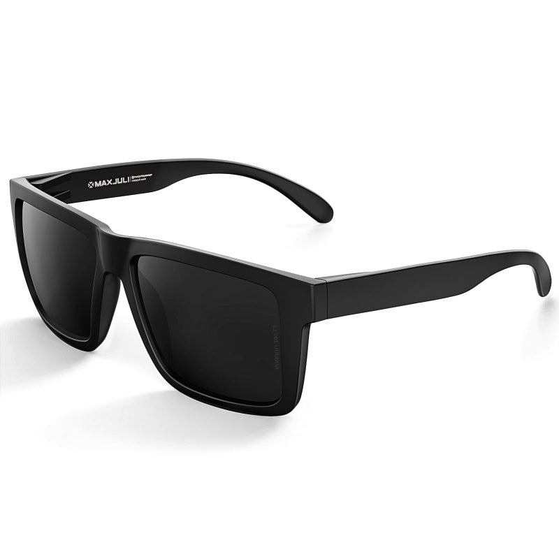 MAXJULI XXL Size Double Extra Large Z87 Sunglasses for Big Wide Heads Men TR90 Ultralight UV400 Protection Glasses 8228 (Matte Black Frame/Gray Lens) - Image 1