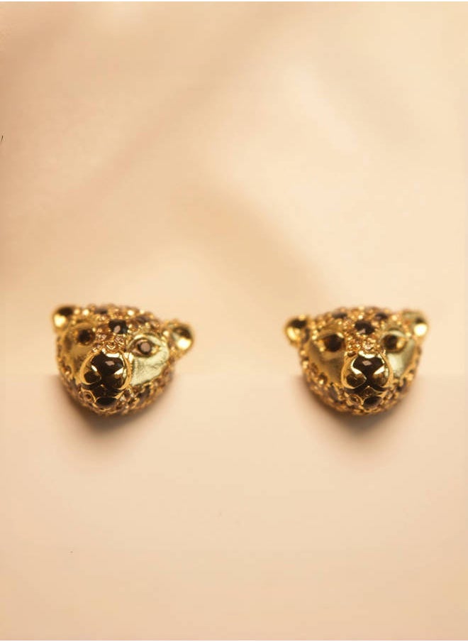 Diamond Leopard Studs
