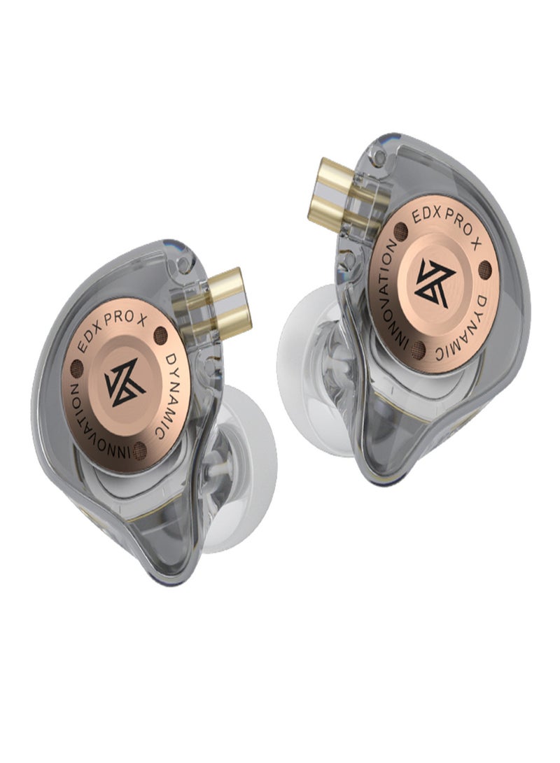 كي زد سماعات أذن KZ EDX Pro X داخل الأذن مزودة بمراقبة المسرح ووحدة ديناميكية مغناطيسية مزدوجة وسماعات أذن Shock Bass مع كابل قابل للفصل 0.75 مم وسماعة رأس سلكية مريحة (مع ميكروفون) - Image 2