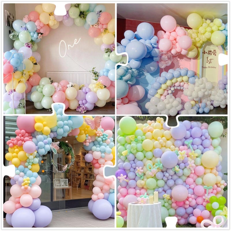 PAXILE 412pcs Pastel Balloon Garland Arch Kit 18 12 10 5 Inch Different Sizes Macaron Assorted Colors Balloon Latex Colorful Balloons for Baby Shower Girls Birthday Wedding Easter Rainbow Party Decoration - Image 5