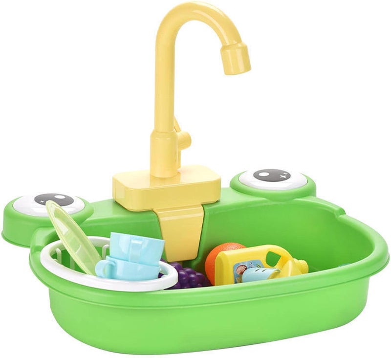 klarakoKitchen Sink Toys Electric Circulating Water Pretend Play Kitchen Sink Electric Dishwasher Toy Learning Educational Toys Gifts for Kids Girls Boys - Image 4