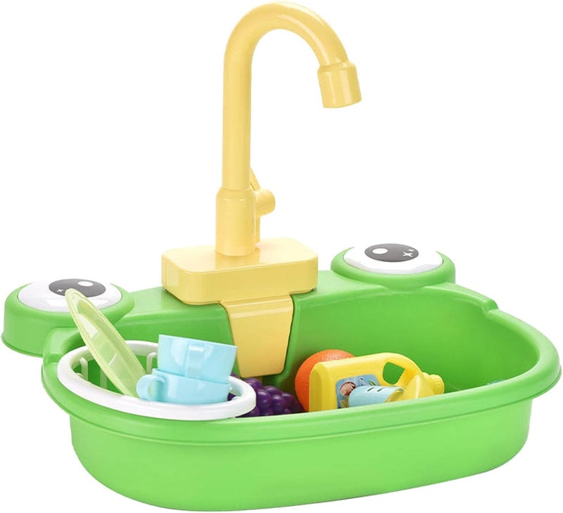 klarakoKitchen Sink Toys Electric Circulating Water Pretend Play Kitchen Sink Electric Dishwasher Toy Learning Educational Toys Gifts for Kids Girls Boys - Image 3