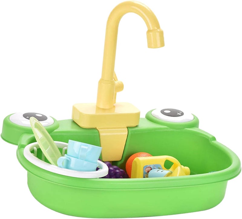 klarakoKitchen Sink Toys Electric Circulating Water Pretend Play Kitchen Sink Electric Dishwasher Toy Learning Educational Toys Gifts for Kids Girls Boys - Image 1