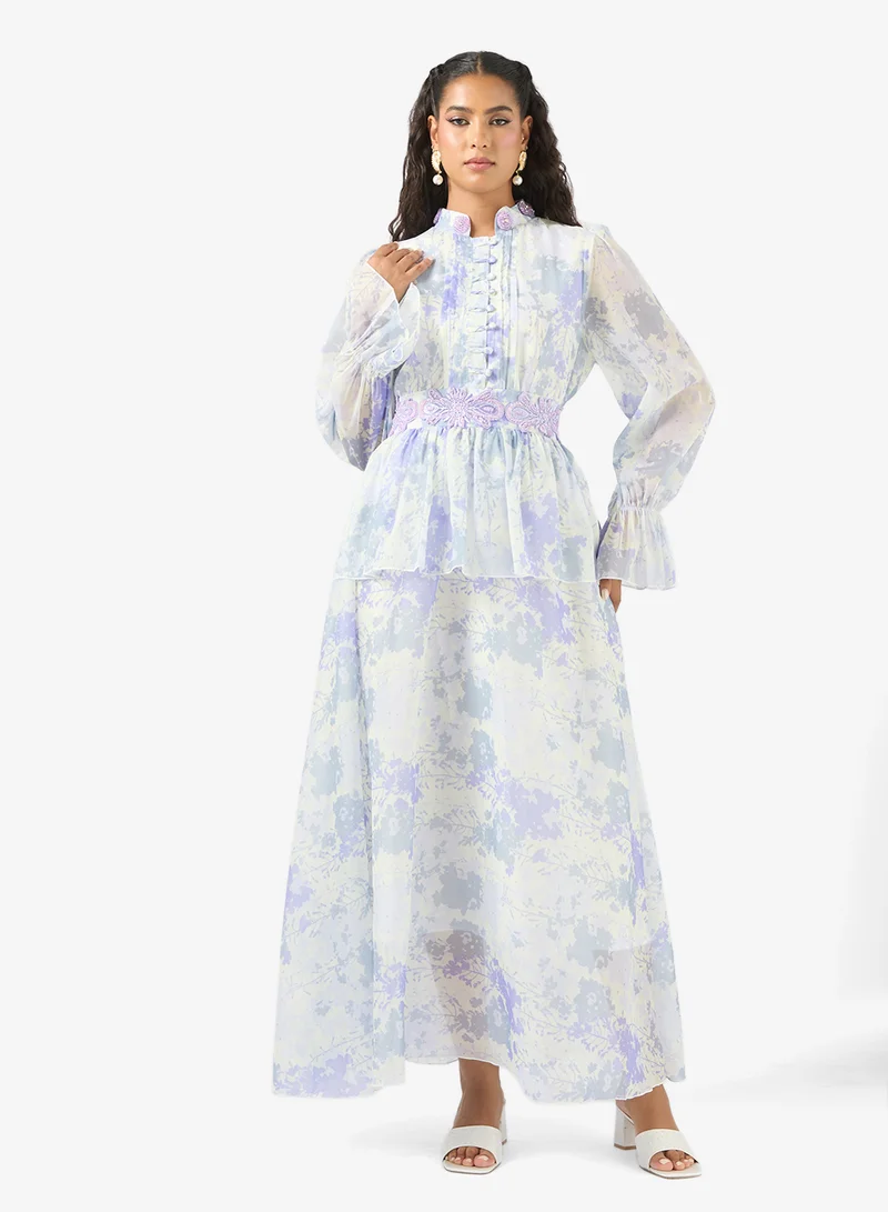 Monotone Print Dress