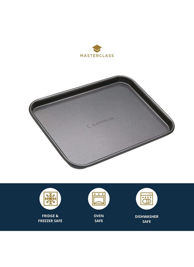 Master Class Masterclass Baking Tray Nonstick Oven Tray For Baking And Roasting Carbon Steel 24 X 18Cm Grey  - Image 3