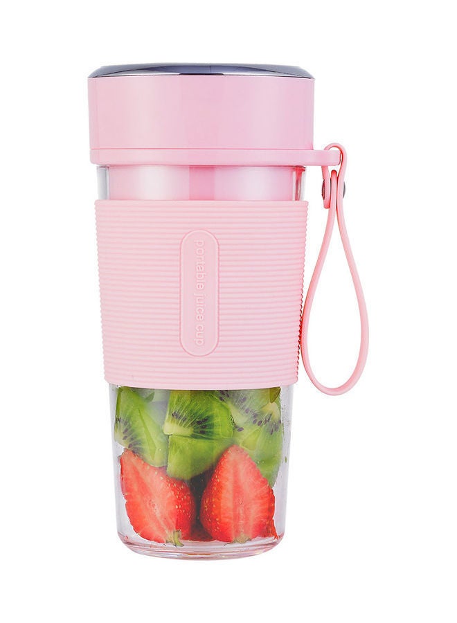 NIBEMINENT Mini Portable Juicer Pink 330ml - Image 1