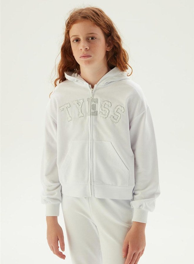 TYESS Tyess Girl White Tracksuit Top - Image 2