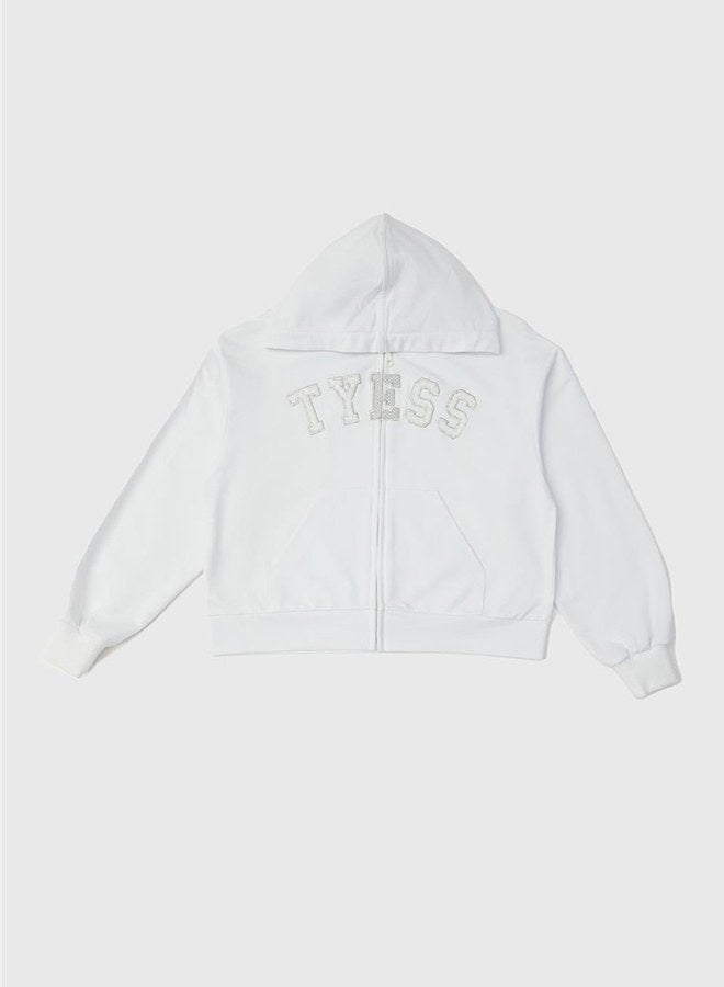 TYESS Tyess Girl White Tracksuit Top - Image 5