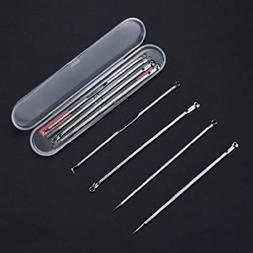 Elecsera 4Pcs Blackhead Pimple Golden Remover Tools for Face Professional Extractor Tweezers Kit Pack of 4 - Image 1