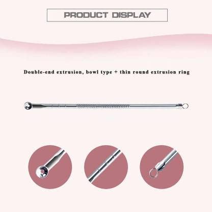Elecsera 4Pcs Blackhead Pimple Golden Remover Tools for Face Professional Extractor Tweezers Kit Pack of 4 - Image 3