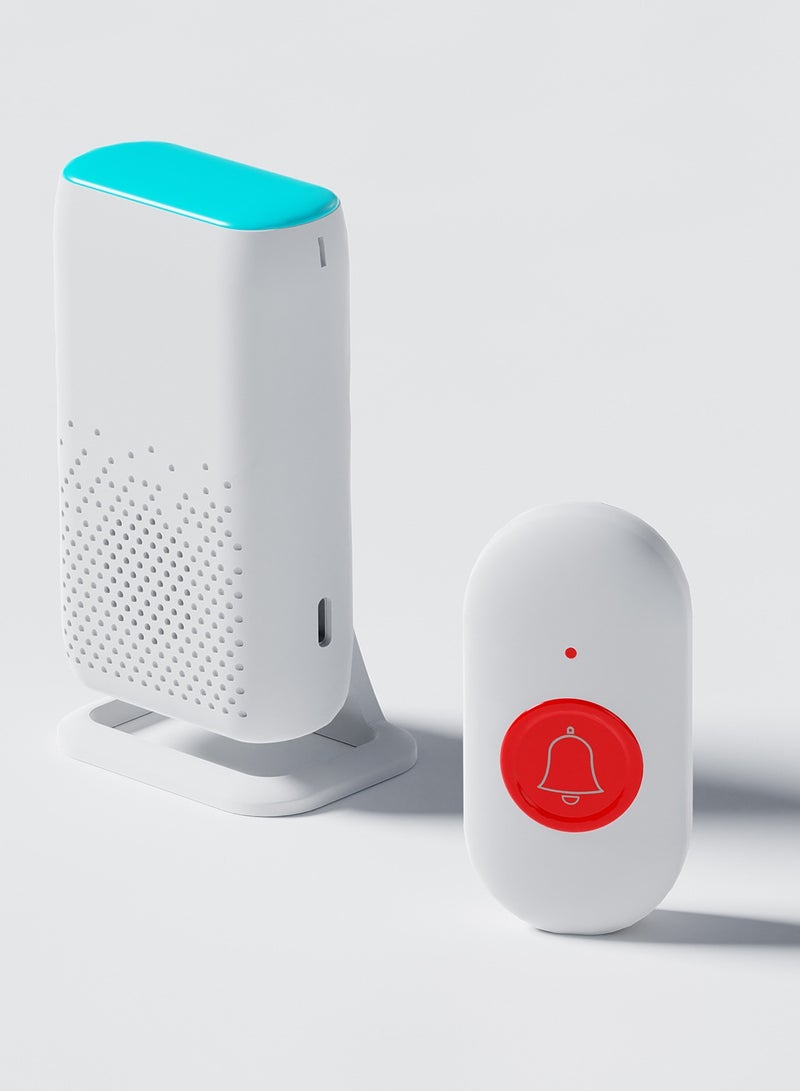 Wireless nursing call on call bell alarm on call light system suitable for home/elderly/patient nurse alarm system 1 waterproof transmitter 2 portable receivers - Image 5