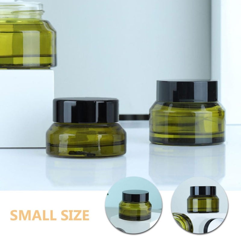 3pcs 50g Herbal Tone Cream Jars with Lids Refillable Wide Mouth Travel Containers Lightproof Cosmetic Storage Pots for Creams and Lotions - Image 3