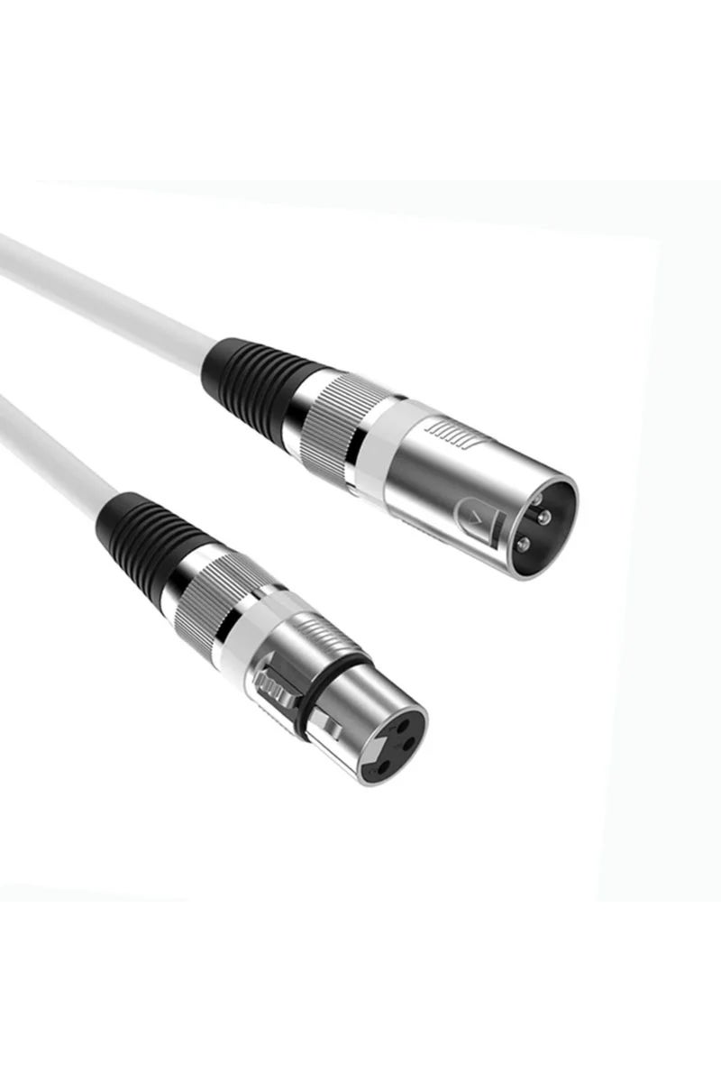 2m white XLR Cable Male To Female M/F 3Pin OFC Audio Cable Foil+Braided Shielded for Microphone Mixe