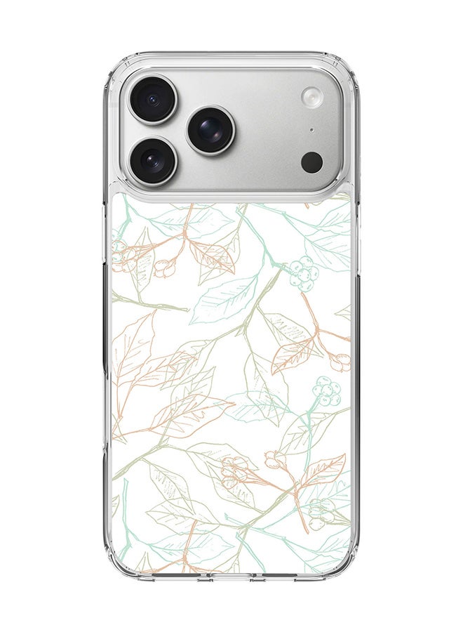 Stylizedd Classic Clear MagSafe Case for iPhone 17 Pro Max , Hybrid Soft Case Flexible Edges Anti Drop TPU PC Gel Thin Transparent Cover [ Designed for iPhone 17 Pro Max ] - Delicate Sprigs Full Print