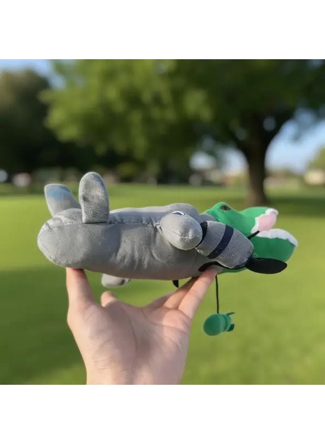 Gray Airplane Plush Toy Moving Wings Landing Gear Soft Doll Gift For Enthusiasts - Image 5